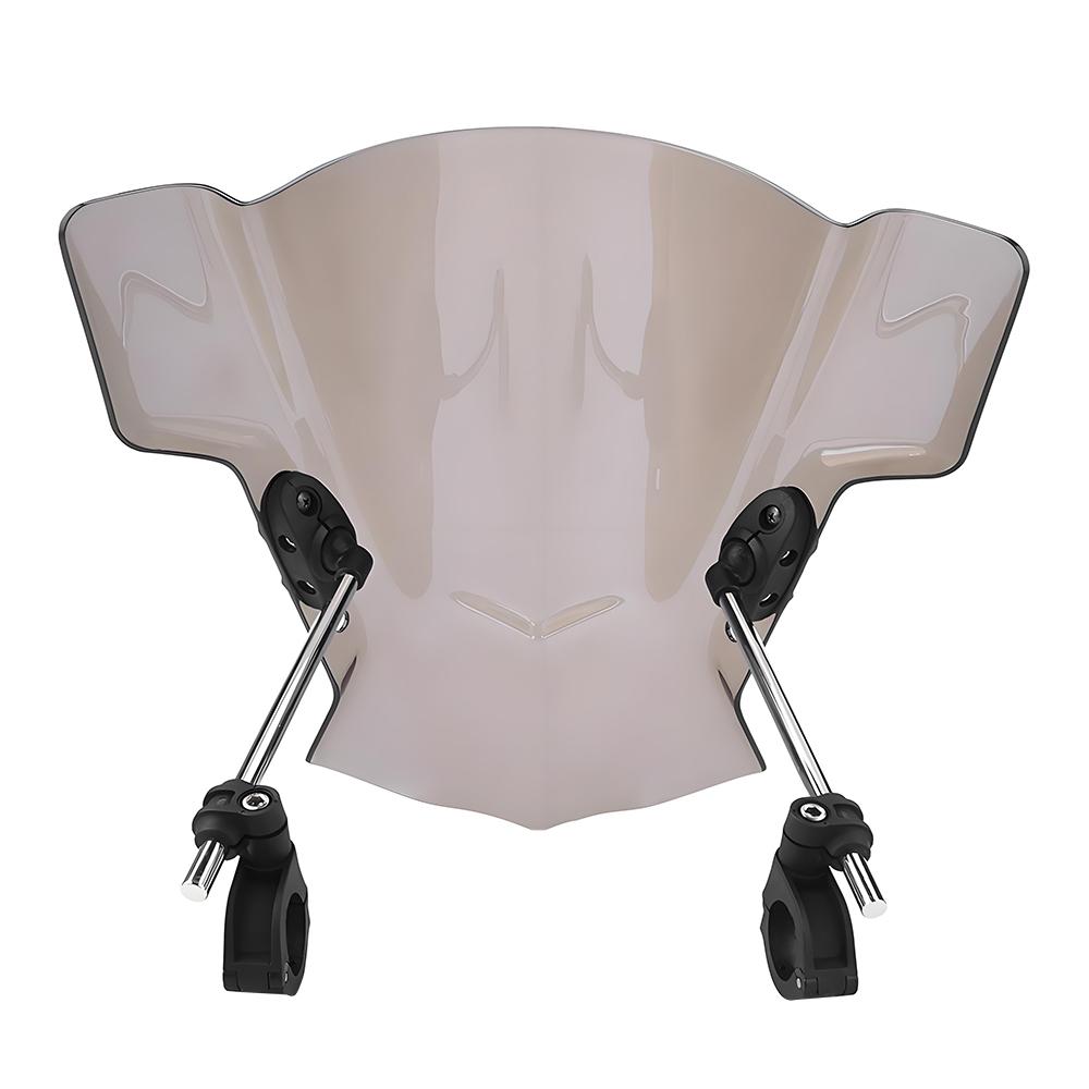 Motorcycle Street Bike Front Windscreen Wind Deflector with Bracket Compatible with Handlebars 22/25/28mm for Modified Vehicles