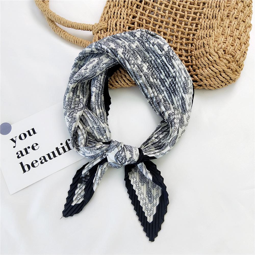 Decorative Simple Texture Silk Scarf Women'S New Style Spring And Autumn Summer Fashion Versatile Headscarf Work Scarf