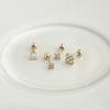 14k cubic lock piercing earrings