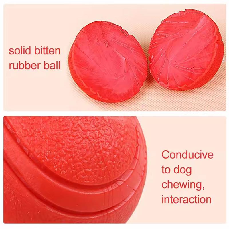 Dog Solid Rubber Bouncy Ball Indestructible Chew Toy Teeth Grinding Interactive Outdoor Throwing Fetch Training Ball Pet Toy