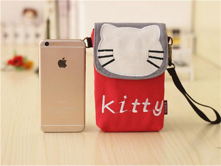 6" Rankinė per petį telefonui - Moteriškas medžiaginis pakabukas ant kaklo ir piniginė monetoms iPhone 7 Plus