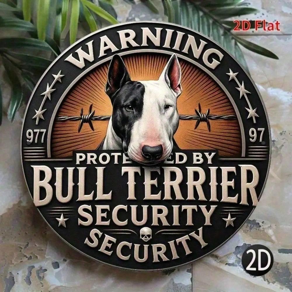 2D Iron Rottweiler Bull Terrier Wall Sign Farmhouse Man Cave Garage Art Decor