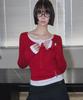 Lense Henley Neck Layered T-Shirt Red