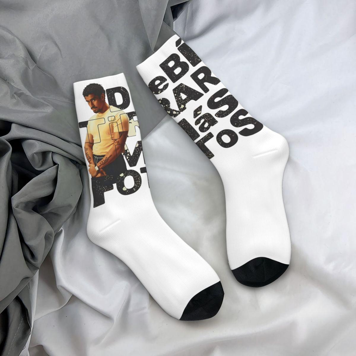 

Casual Bad Bunny DTMF Debi Tirar Mas Fotos Design Print Socks Spring Autumn Winter Comfortable Crew Socks Sweat Absorbing One Size