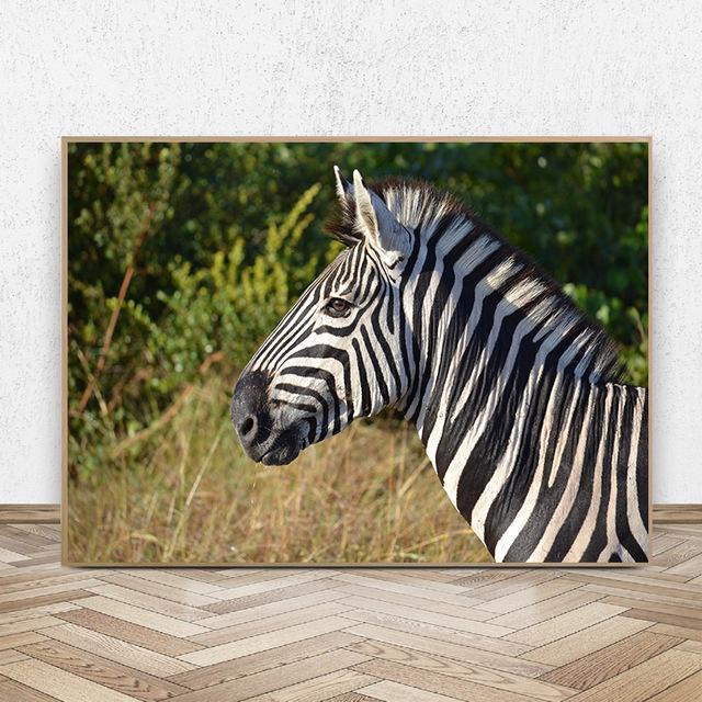 Czarno-biała linia zwierzęta obrazy na płótnie streszczenie Zebra plakaty i druki Cuadros obrazy na ścianę Home Decor bez ramki