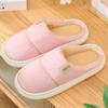 Leather waterproof cotton slippers autumn and winter indoor home non-slip bottom velvet warm couple antibacterial cotton mop