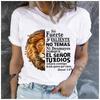 Men Women's Polyester 100% The Lion Bible Print T-shirt Loose Round Neck Casual Short Sleeve Fashion Top  Clothing Summer
