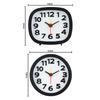 Creative Square Alarm Clock No Tick Quiet Number Clock Bedrooms Bedside Table Office Home Decor Quartz Battery Operated Clocks
