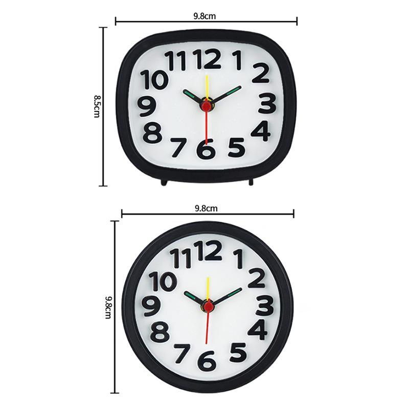 Sveglia Quadrata Creativa Senza Ticchettio Numero Silenzioso Orologi da Camera Comodino Ufficio Arredamento Casa Orologi al Quarzo a Batteria