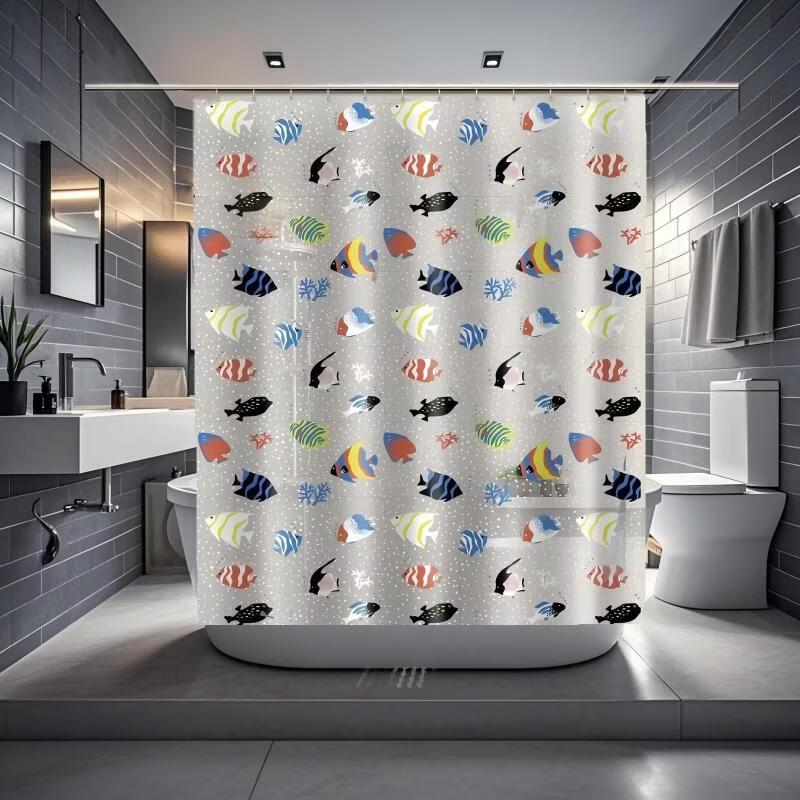 Handun Cartoon Printed Waterproof Shower Curtain