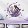 Wall Sticker Girl Purple Dress Art Decoration Nordic PVC Poster Decals