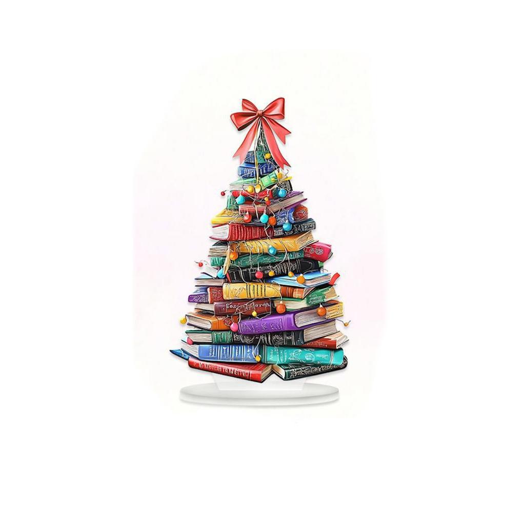 2D Creative Book Christmas Tree Acrylic Ornament