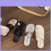 Stylish Silver Sequined Cross Strap Flat Sandals For Women Perfect For Summer Outfits