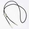 Elegant Black Bolo Tie with Horse Head Pendant Cowboy Necktie Western Tie
