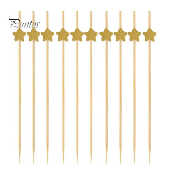 Bite-sized Snack Picks 100/200Pcs Wooden Ball Toothpicks Long Cocktail Appetizers No Residue Baking Garnish Skewers with Sturdy Polished Heads