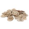 120PCS Mixed-size Wood Gear Decoration Wooden Embellishment Scrapbook & Embellishment Making