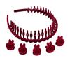 6Pcs/Set Fabric Red Black Plastic Small 2cm Hair Claw Hair Crabs for Girls With Non-Slip Teeth Hair Hoops Accessories For Women