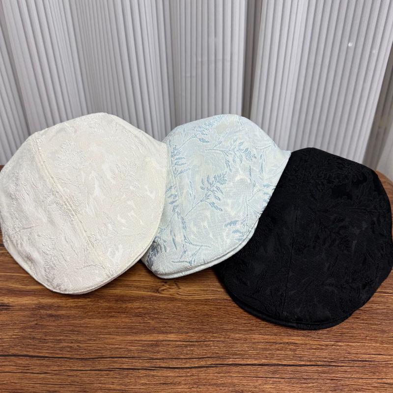 Leaf Embroidered Newsboy Cap for Women Casual Streetwear Spring Summer Fashion Painter Caps Female