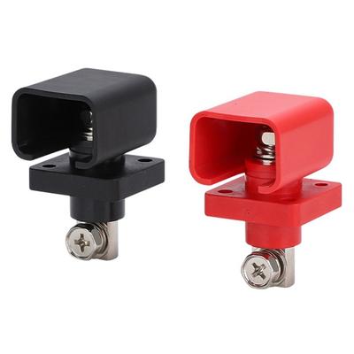 100A/120A Energiespeicher Klemmenblock Kupfer Durchwand Hochstrom Klemmpfosten Quadratisch Schwarz Rot Wechselrichter Anschluss Werkzeug
