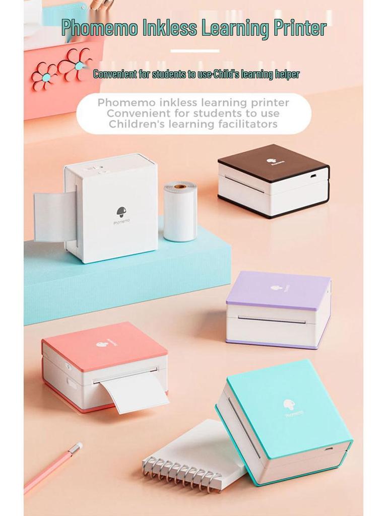 Phomemo M02 Portable Mini Thermal Printer – Bluetooth, Inkless for Mobile Devices