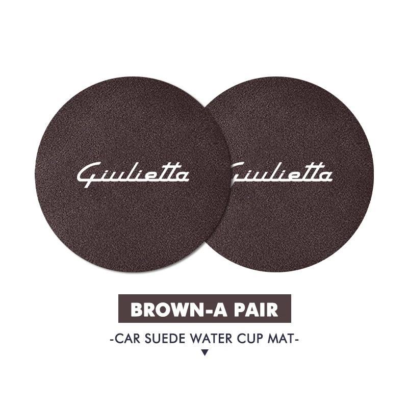 Autoaufkleber Für Alfa Romeo Für Alfa Romeo 2 STÜCK Auto Logo Anti-Rutsch Becherhalter Matte Getränkehalter Matte Innenzubehör Giulietta