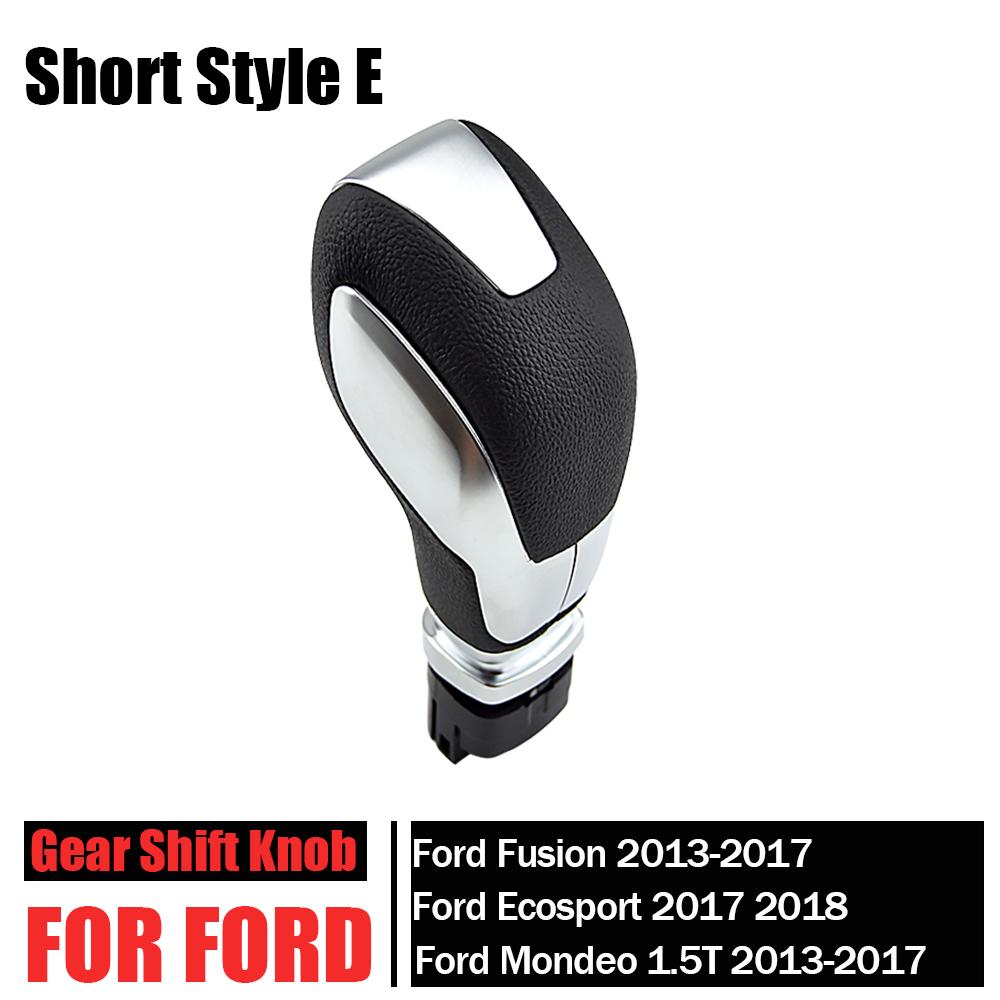 Fit For Ford Focus Kuga Mondeo Ecosport Fiesta 2013-2018 Car Automatic Gear Stick Shift KnobShifter Lever Head Black Silver