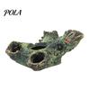 Non-toxic Fish Tank Ornament Decaying Trunk Aquarium Hide, Decorative Betta Hideout, with Multiple Holes Hide And Caves, Resin Log Hideout Cave