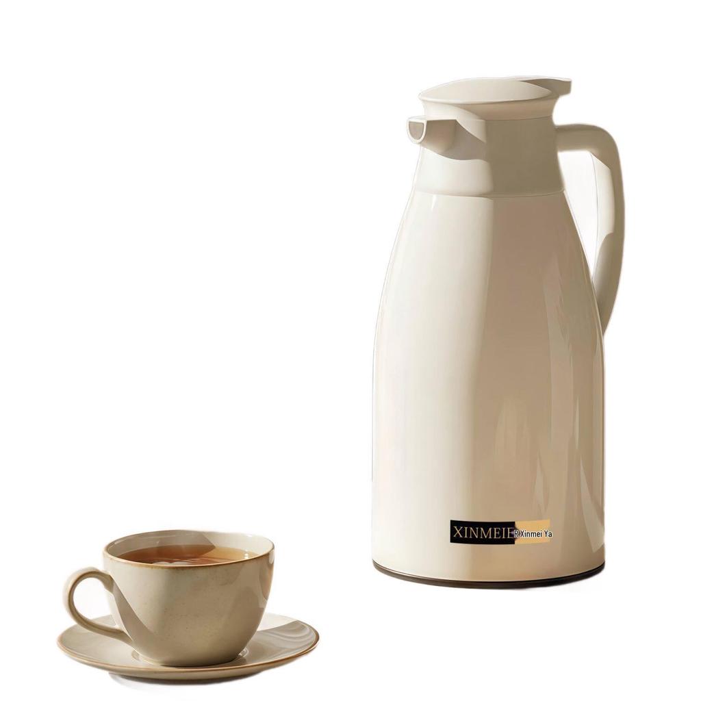 Glass-Lined Thermos Flask: Insulated Large-Capacity Hot Water & Tea Kettle for Home