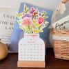 2026 Creative Flower Desk Calendar, Vase Shaped New Year Monthly Calendar Planner 3.9" x 9.4"