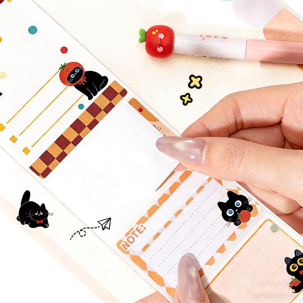 Pull-Out Sticky Notes Portable Self-Adhesive Notepad Animal Memo Pad Cartoon Boxed Memo Paper For Gift Student Dormitory