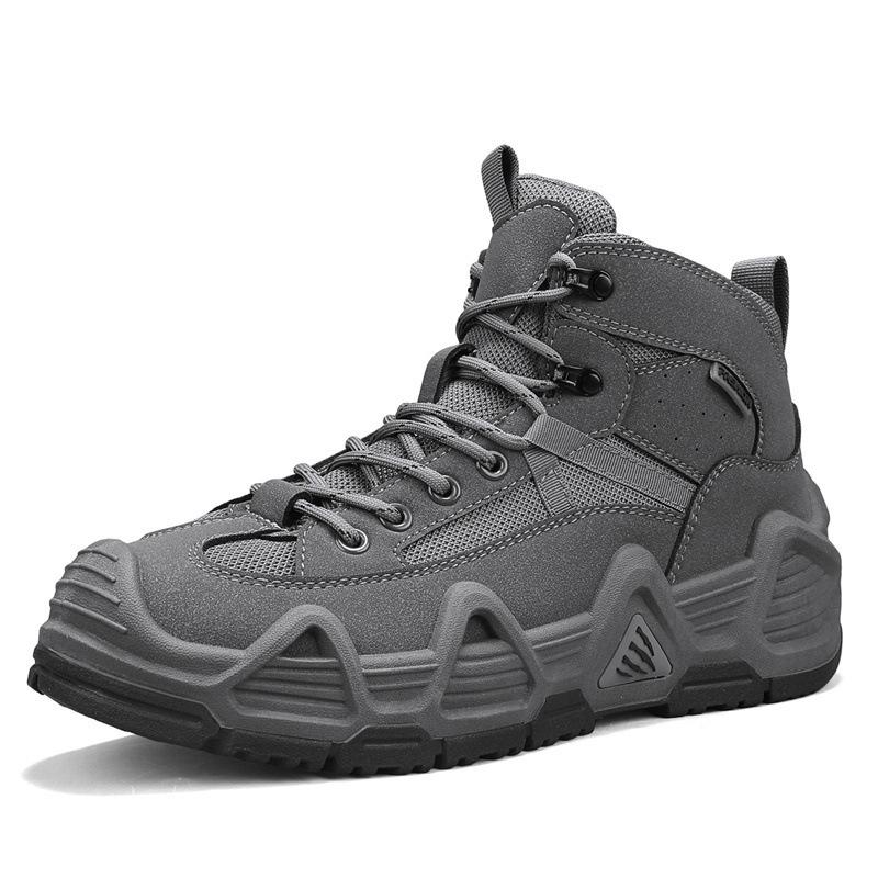 

Men s Sports Shoes Anti Slip Wear-resistant Travel Hiking Trendy Thick Soled Midsole Workwear 40