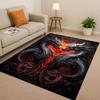 Yin Yang Element Dragon Chinese Loong Cartoon Living Room Non Slip Area Rug Carpet for Bedroom Playroom Sofa,Home Decor Doormat