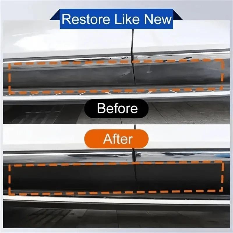 Pasta reparadora para parachoques de coche: restaura el cuero sintético con plástico, realza el efecto negro, pulimento para coches con recubrimiento renovador.