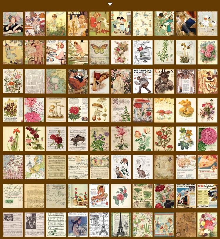 

400 шт. Винтажный скрапбукинговый материал, бумажный пакет, художественная роспись, сделай сам, украшение для скрапбукинга, планировщик, журнал, дневник, винтажный коллаж