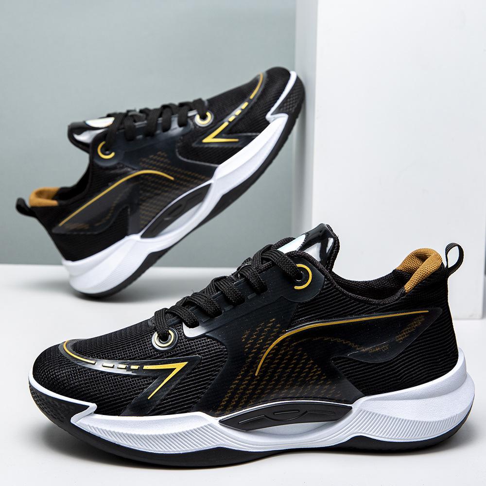 Men's Shoes New Mesh Breathable Basketball Sports Shoes Sports Students Ultra-light Shock-absorbing Running Shoes