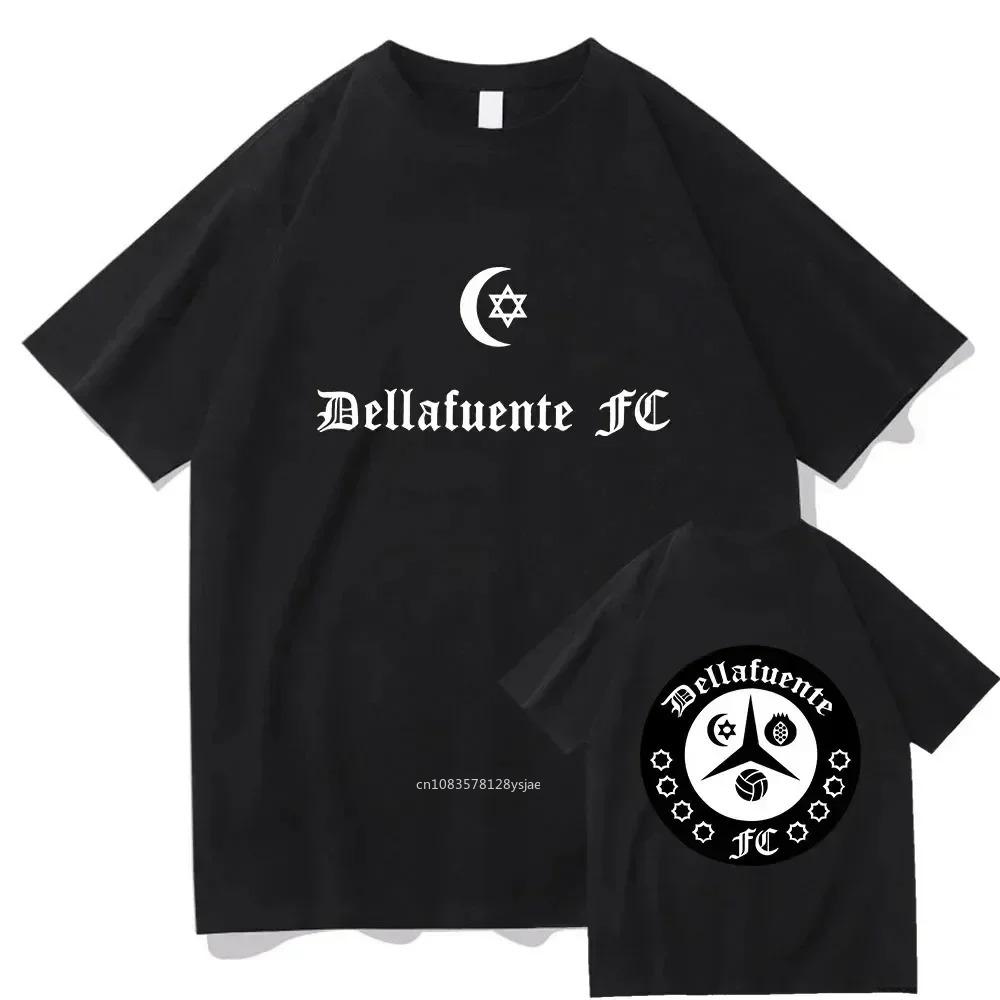 Dellafuente FC Cartoon T Shirt Manga Cotton T-shirt Summer Short Sleeve Sweatshirts Harajuku Fashion Clothes Unisex Sudaderas
