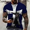 Vintage Templerritter 3D-Druck T-Shirt Kinder Sommer Kinder Kurzarm-T-Shirt Jungen und Mädchen T-Shirts Streetwear Y2k Kleidung
