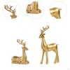 Decorative Reindeer Figurine Elk Statue for Home Office Bookshelf