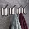 Wall Hooks Hanger Bathroom Kitchen Home Stick Stainless Steel 304 Self Adhesive Coat Hook
