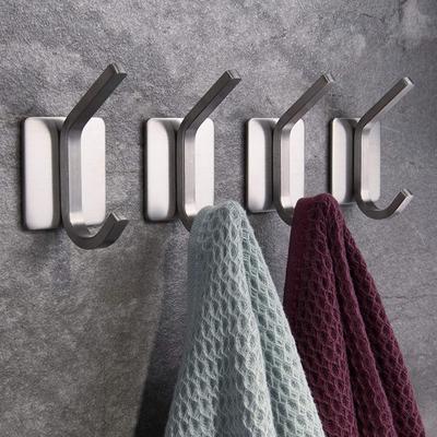 Wall Hooks Hanger Bathroom Kitchen Home Stick Stainless Steel 304 Self Adhesive Coat Towel Hook
