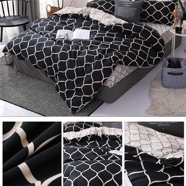Bedding Set 3PCS Duvet Cover & Pillowcase Set Ultra Soft Microfiber Fabric Single Twin Double Full Queen King Bedding Set (Quilt Cover+2 Pillowcases)
