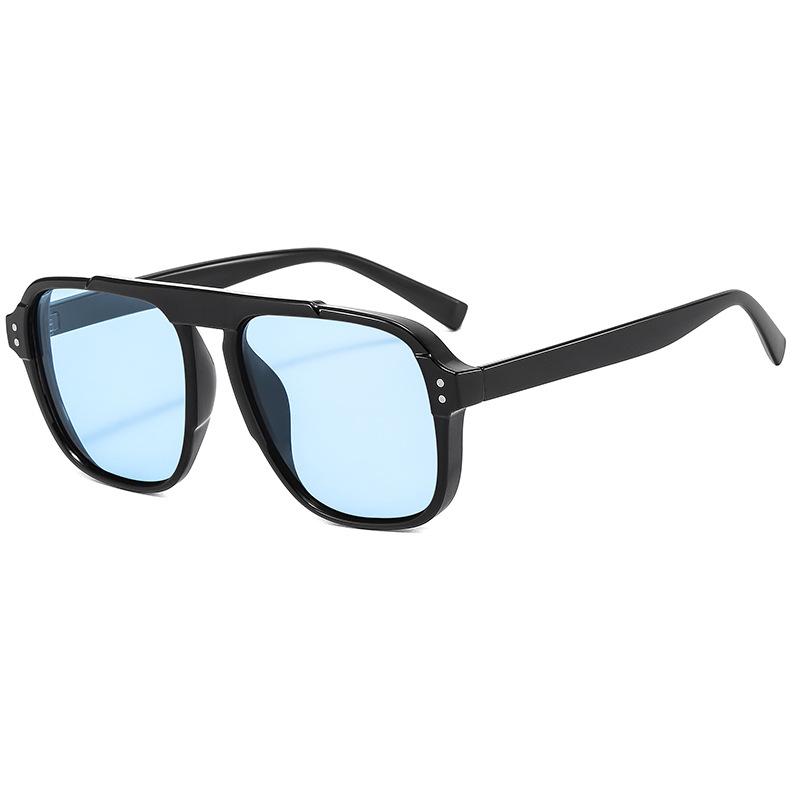 Unisex Ins Trend Güneş Gözlüğü Kadın Erkek Büyük Çerçeve UV400 Açık Hava Gölgeleri Gözlük Moda Kare Büyük Boy Bayanlar için Güneş Gözlüğü