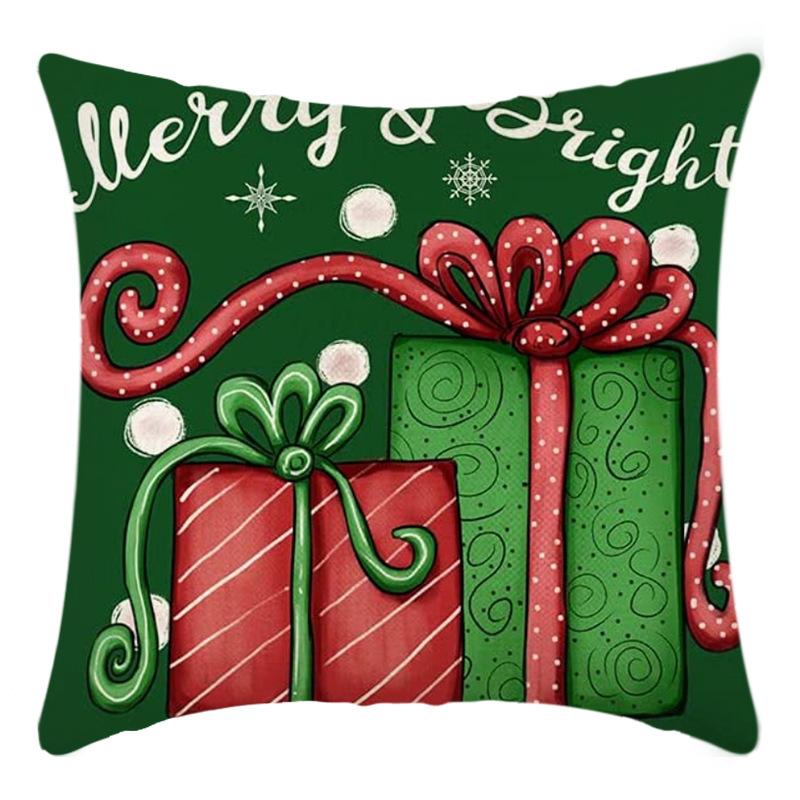 Christmas Throw Pillowcase Home Nordic Holiday Decoration Linen Super Soft Short Plush Sofa Pillowcase