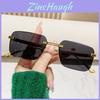 Fashionable Metal Square Eyewear With Gray Lenses For Travel And Party Wear