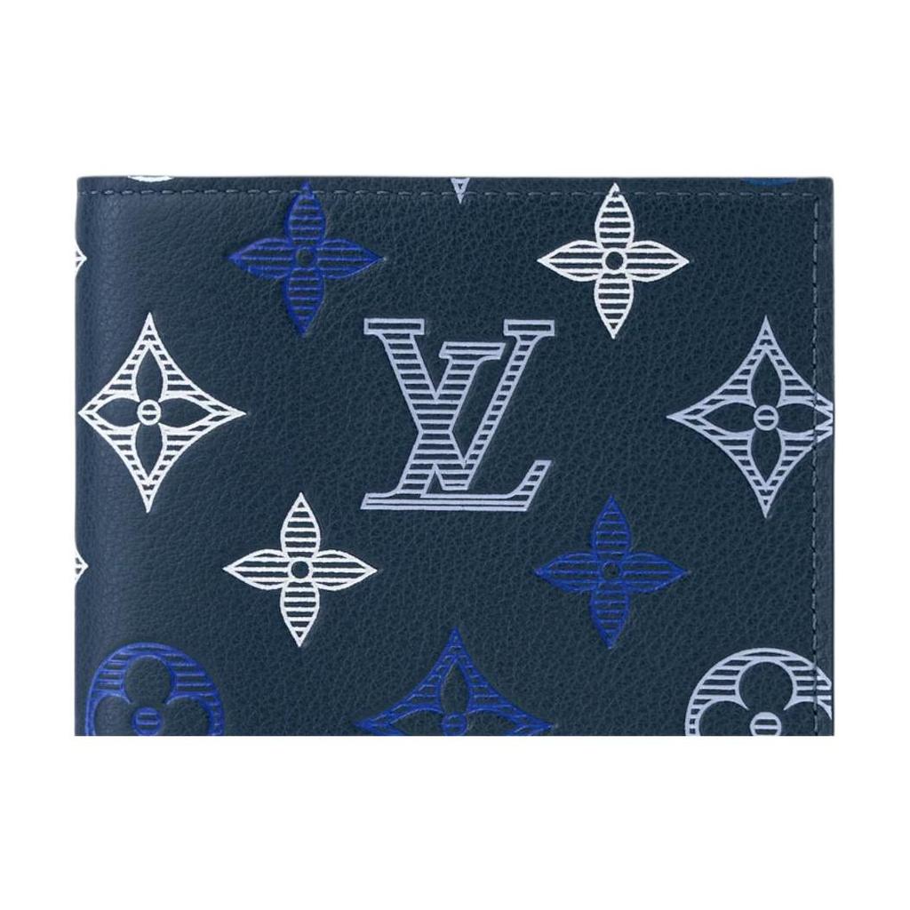 Louis Vuitton Monogram Shadow Leather Passport Holder Men Accessories Dark-Blue M29132