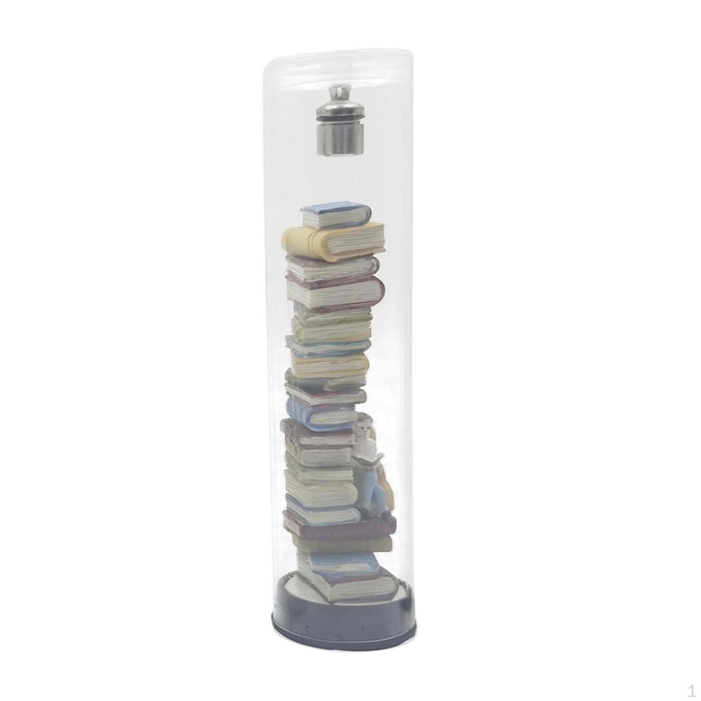 Reader Night Light Bedside Lamp Sculpture LED Book Corner Dome Stacked Books for Hotel