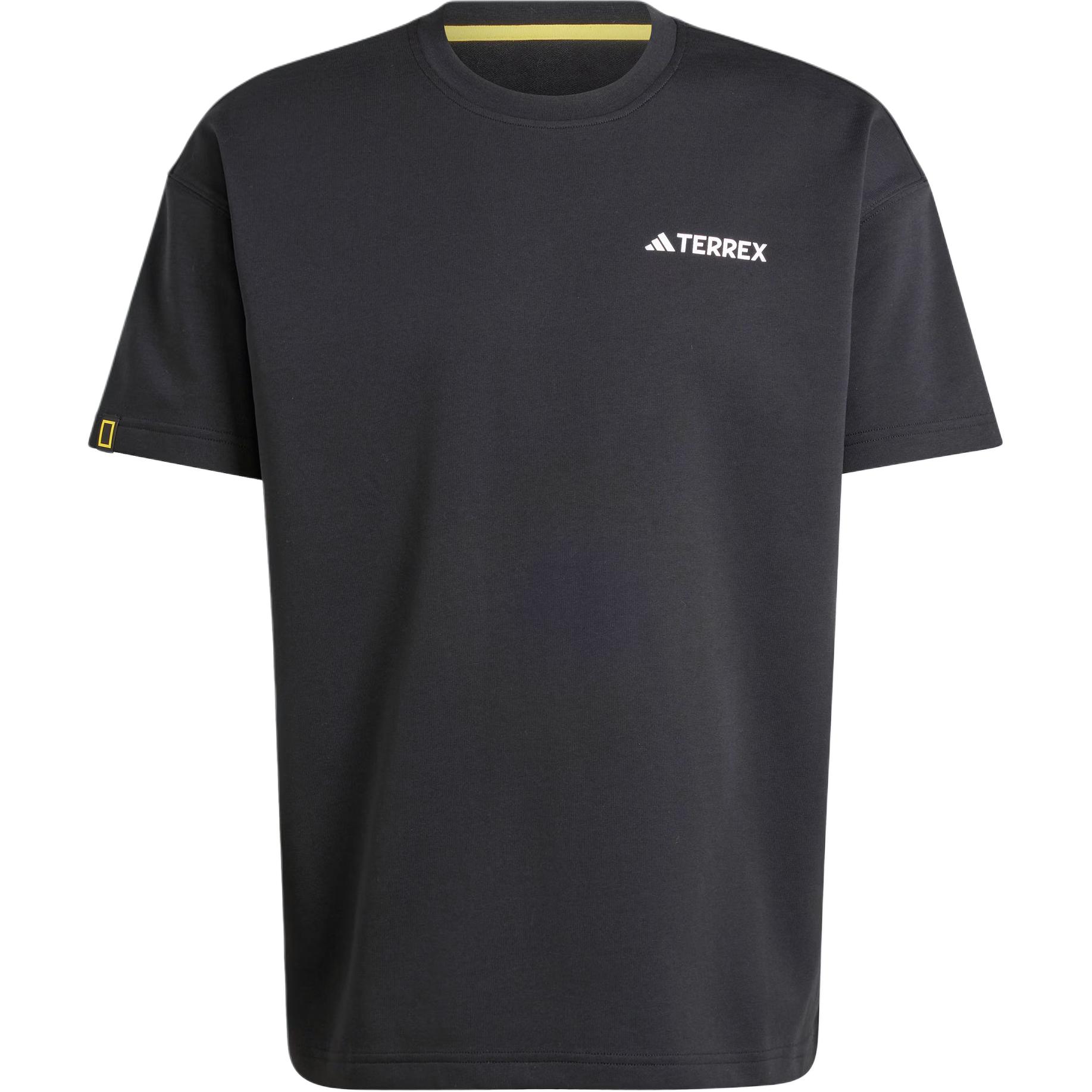 Adidas x National Geographic AEROREADY Quick-Dry Drop Shoulder Short Sleeve T-Shirt Unisex Black IX6565 S