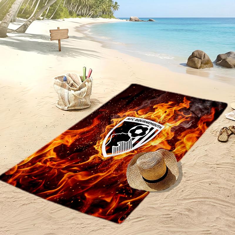 Toalla de Playa con Estampado de Fútbol del Bournemouth, Toalla Grande Suave de Secado Rápido para Playa, Camping, Natación