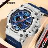 Sanda Dual-Movement Sports Watch with Countdown, Alarm, Night Light, Waterproof, and Multi-Function Features for Students.