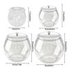1.1/2.3/4/6L Flour Grains Candy & Cookie Plastic Jar Hard and Smooth Pot with Lids Clear Airtight Food Storage Canister For Home